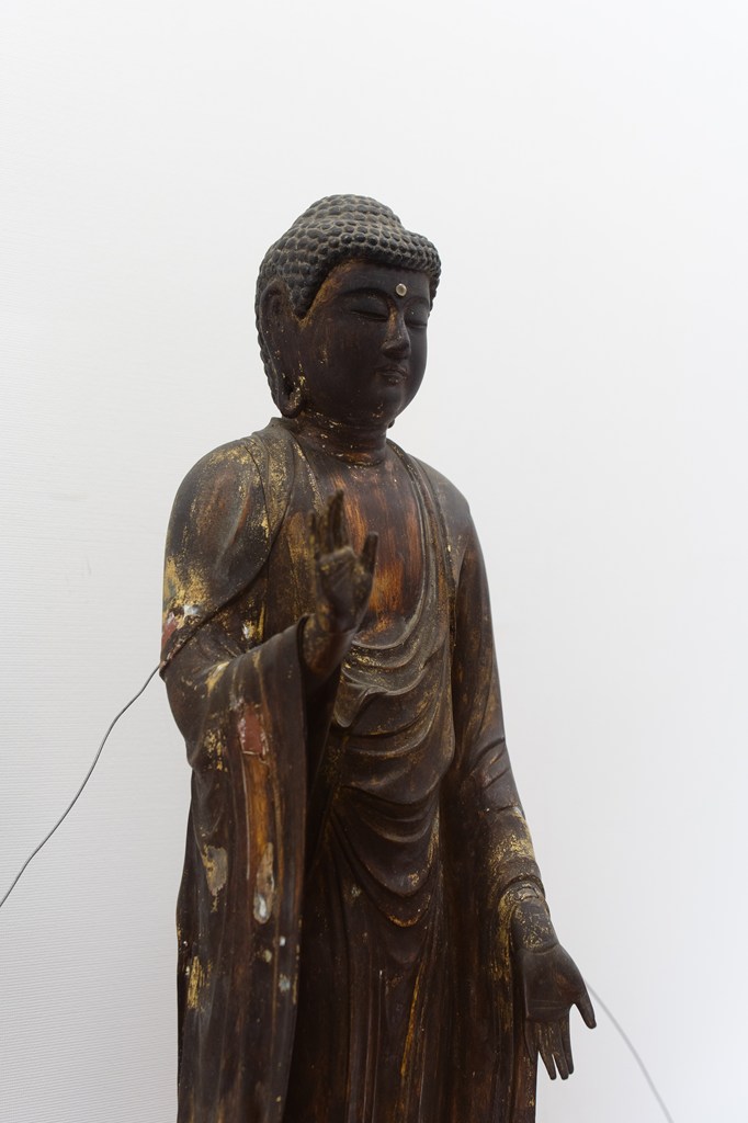 秘仏御本尊・銅造釈迦如来立像（熊本県指定文化財）※毎年4月8日の灌仏会大祭に御開扉