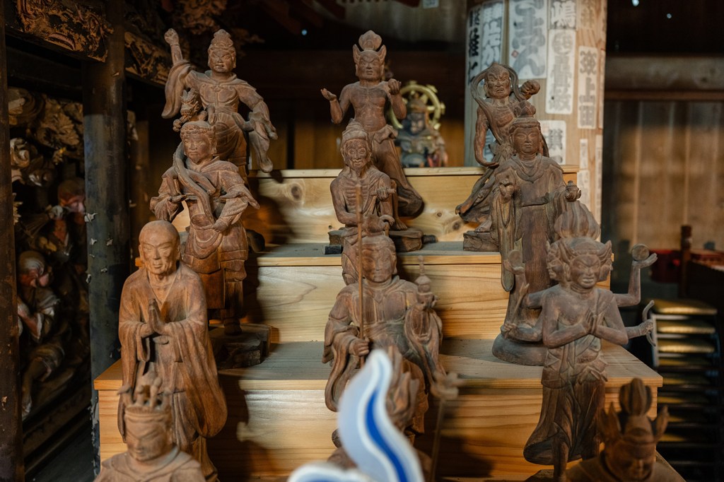 木造二十八部衆立像（いすみ市指定有形文化財）・風神雷神像