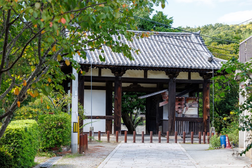 仁王門（国指定重要文化財）と参道