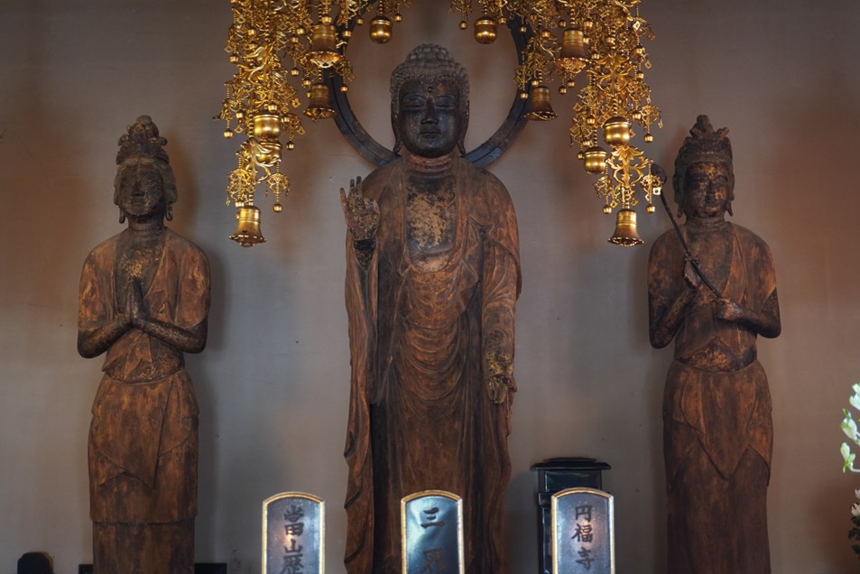 木造阿弥陀三尊立像（茨城県指定文化財）